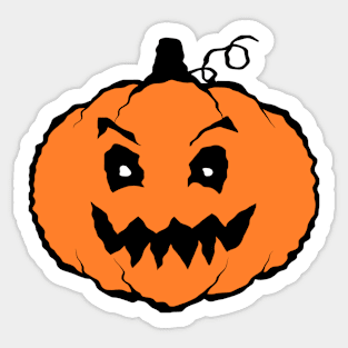 Halloween Horror Pumpkin Drawing Sticker